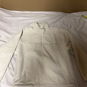 Uniqlo Men's Zip Up Sweater - Cream